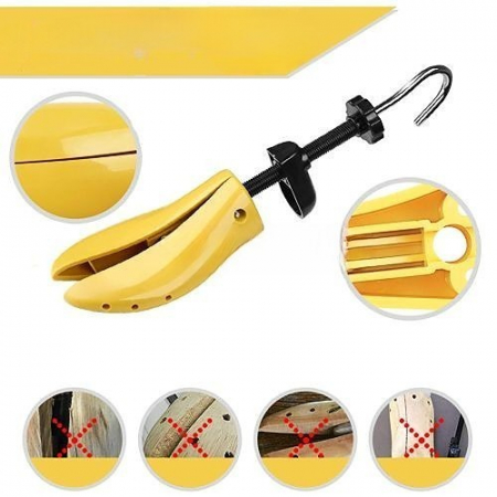 ! LICHIDARE DE STOC ! Set 2 Sanuri/Calapoade Reglabile Flippy, Alungit si Largit Pantofi, Marimea 30-36, Universal, Arc, ABS Premium, Galben [1]