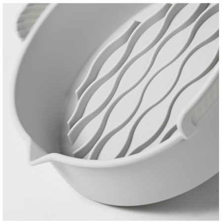 Set 2 tavi din silicon ecologic pentru air fryer Flippy, temperatura maxima 230 grade, reutilizabile, reciclabile, cu manere anti-alunecare, fund antiaderent, 18.7 x 19.5 x 7 cm, gri [5]