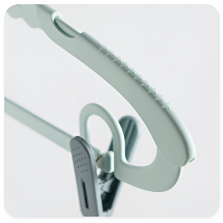 Set 20 de Cleme pentru Haine, Flippy, de Prindere pentru Pantaloni, Atasabile la Umerase, 1.6x2.3x6.35 cm, Verde [3]