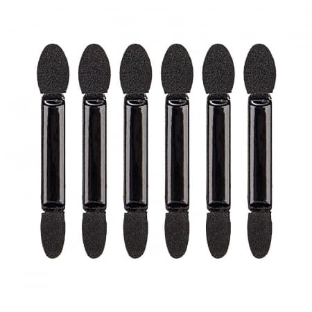 Ingrijire personala si Cosmetice - Set 20 de pensule make-up, cap dublu, 6.2 cm, negru