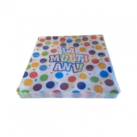 Set 20 Servetele de Masa, Flippy, Colectia LA MULTI ANI, 33 x 33 cm, din Hartie, Multicolor [2]