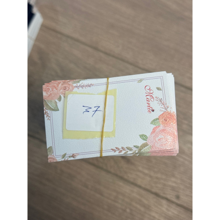 Ambalaje Martisor - Cartonas pentru Martisor, Flippy, Set 200 buc, Desing Traditional de Primavara, Carton Rezistent, Model Trandafiri Pastel