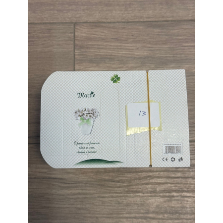 Ambalaje Martisor - Set 200 Bucati Ambalaj Bratara, Model Vaza cu Flori, Crem