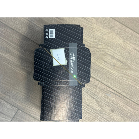 Ambalaje Martisor - Set 200 Bucati Ambalaj pentru Borsa Decupaj Rotund, Model Negru Dungi