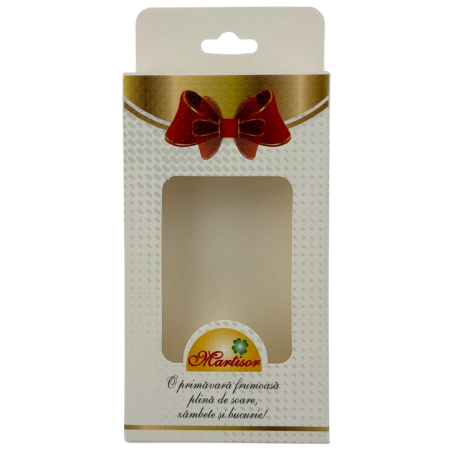 Set 200 Bucati Ambalaje de Carton pentru Martisoare, Flippy, Cutii Brosa, Model cu Funda, Alb [3]