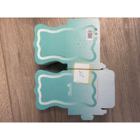 Ambalaje Martisor - Set 200 Bucati Ambalaje de Carton pentru Martisoare, Flippy, Cutii Brosa, Model Gentuta, Albastru