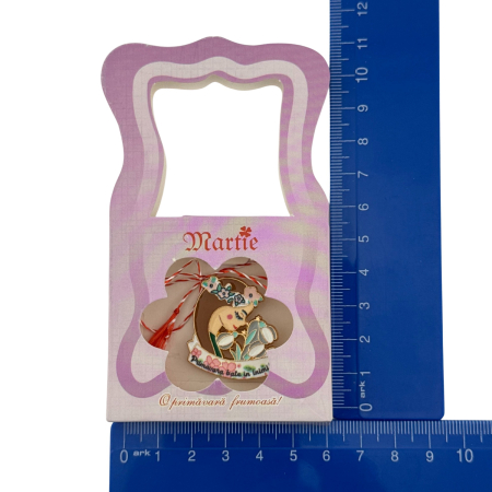 Set 200 Bucati Ambalaje de Carton pentru Martisoare, Flippy, Cutii Brosa, Model Gentuta, Lila [1]