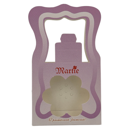 Set 200 Bucati Ambalaje de Carton pentru Martisoare, Flippy, Cutii Brosa, Model Gentuta, Lila [2]