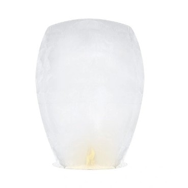 Articole petrecere - Set 3 Lampioane Zburatoare, Flippy, Hartie Biodegradabila, 82 x 45 x 31 cm, Alb