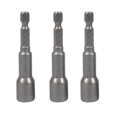 Scule si Unelte  - Set 3 tubulare Detoolz, prindere hexagonala 1/4", dimensiuni 8mm * 65mm, magnetice