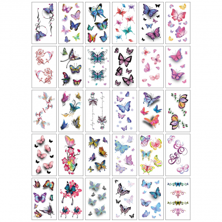 Articole petrecere - Set 30 tatuaje cu apa diverse modele