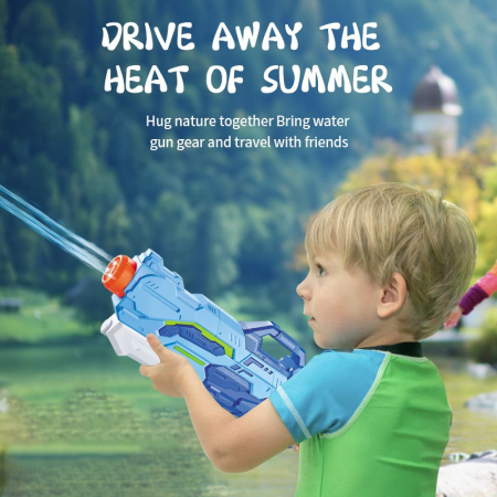 Set 3x Pistol cu Apa pentru Copii, Flippy, 6ani+, Albastru, 1x 1000 ML + 2x 300 ML [5]