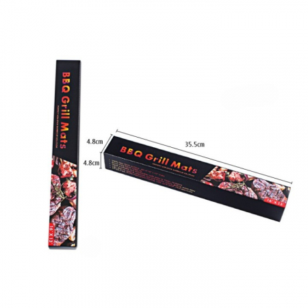 Set 4 Folii Antiaderente din Teflon, Flippy, Multifunctionale, Rezistente la Apa si Temperaturi Ridicate, pentru Gratar, Cuptor, BBQ Grill, 40x33 cm, Negru [3]