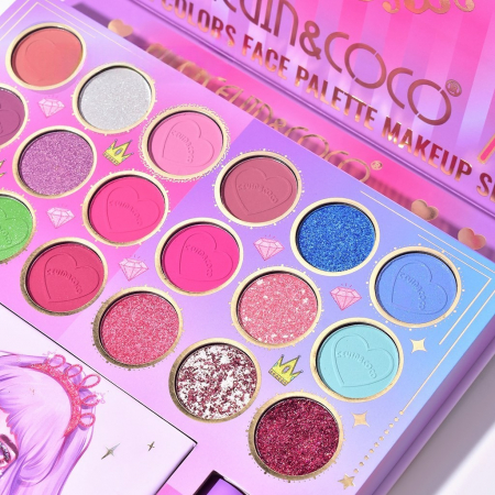 Set 4 Produse de Machiaj, KEVIN &amp;amp; COCO, Vanilla Queen, 22 culori, 19.7 x 21.2 x 2.5 cm [3]