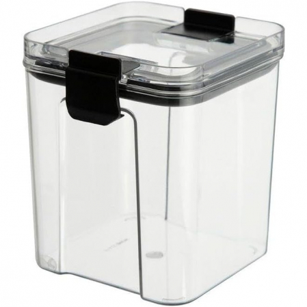 Set 4 Recipiente Depozitare Alimente, Flippy, pentru Organizare Bucatarie, cu Inchidere Ermetica, Transparent, Plastic fara BPA, Compatibile cu Masina de Spalat Vase, Diferite Dimensiuni, 350 ml, 1300 [3]