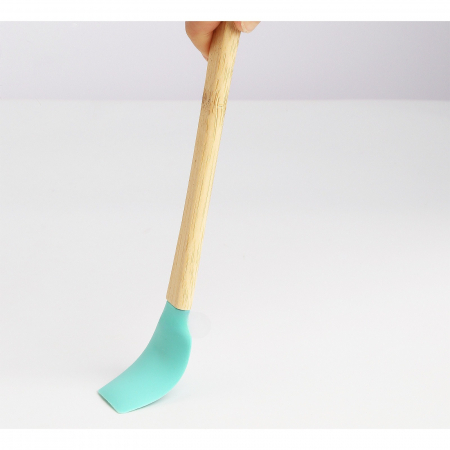 Set 5 Mini Spatule de Silicon Flippy, pensula, Stejar, Multicolor [5]