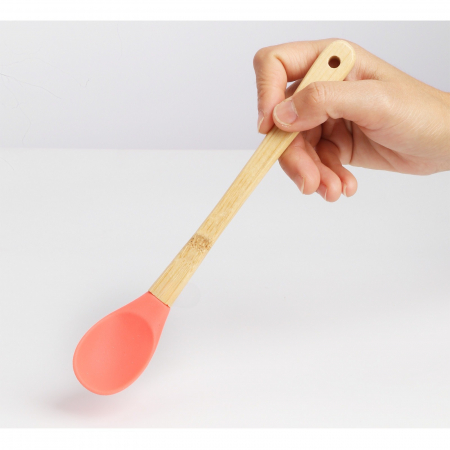 Set 5 Mini Spatule de Silicon Flippy, pensula, Stejar, Multicolor [4]