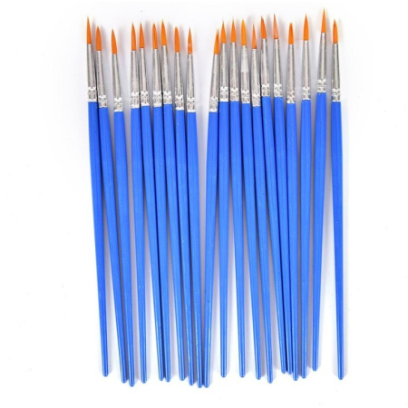 Set 5 Pensule Multifunctionale, Flippy, pentru Pictura pe Fata, Varf Ascutit, 17.5 cm, Albastru [4]