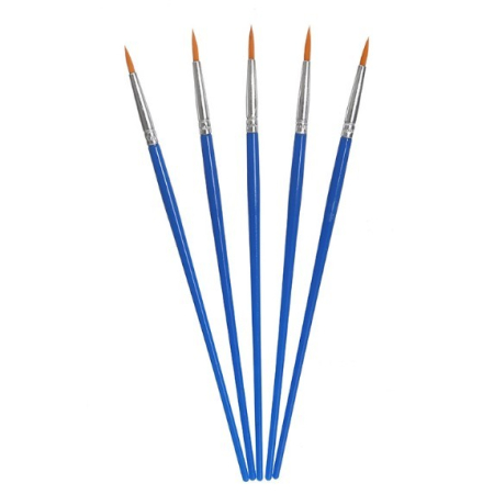 Set 5 Pensule Multifunctionale, Flippy, pentru Pictura pe Fata, Varf Ascutit, 17.5 cm, Albastru [5]