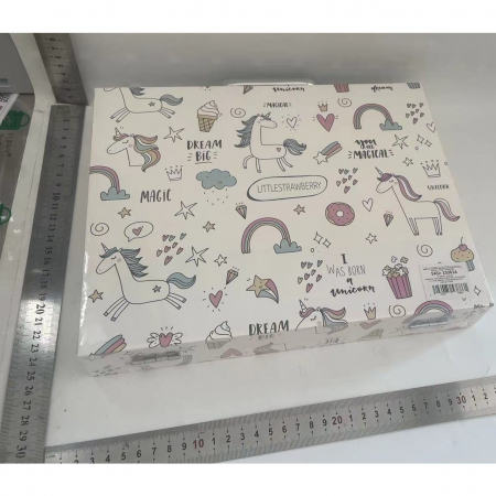 Set 53 Piese pentru Desen si Pictura, Flippy, Tip Servieta, Model Unicorni, 30 x 24 x 5.4 cm, Multicolor [8]