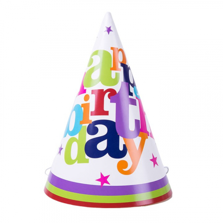 Articole petrecere - Set 6 Coifuri Happy Birthday, Flippy, pentru Petrecere, Tematica Aniversare, 19x15 cm, Multicolor