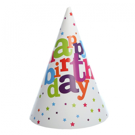 Articole petrecere - Set 6 Coifuri pentru Petrecere, Flippy, Colectia Happy Birthday, Multicolor