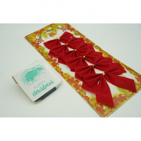 Set 6 fundite pentru brad, Rosii, clasice , 7 x 8 cm, din poliester, Flippy [1]