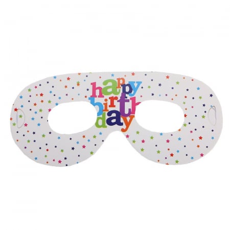 Articole petrecere - Set 6 Masti Tematice, Flippy, Colectia Happy Birthday, 16 x 6.5 cm, din Carton, Multicolor