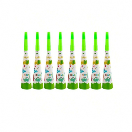 Articole petrecere - Set 6 Suflatori, Flippy, Colectia Dino Park, 20 x 5 cm, din Carton, Multicolor