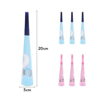 Articole petrecere - Set 6 trompete Gender Reveal