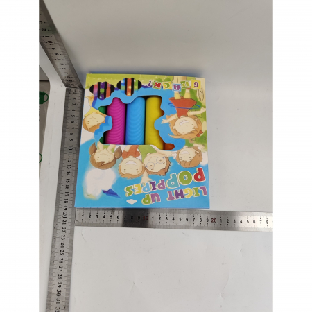 Set 6 Tuburi Antistres, Flippy, cu Lumina LED, Fidget Pop Tube, multicolor [5]