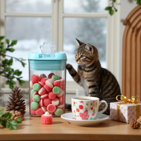 Set 7 Cutii de Depozitare Alimente, Flippy, 2 x 500ml, 2 x 800ml, 2 x 1200ml, 1 x 1900 ml, Capac Albastru, din PP+PET, Inchidere Ermetica, Transparent [1]