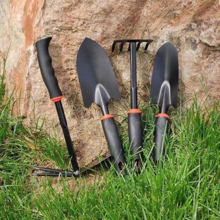 Set 7 Unelte de Gradina Flippy, pentru Plantare Prelucrare Sol si Ingrijire Plante, Material PVC si cardboard, 31.5 x 8 cm, negru [4]