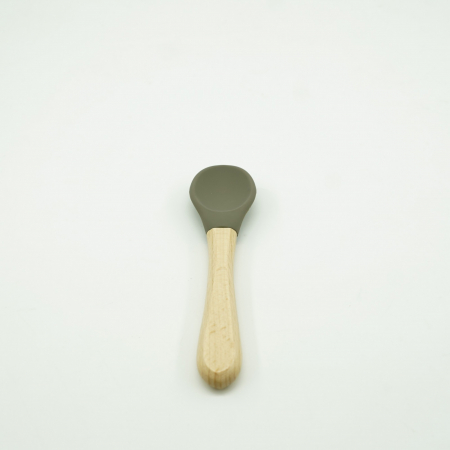 Set 8 piese diversificare bebelusi si copii din silicon Flippy, baveta, farfurie compartimentata cu ventuza, bol cu ventuza, tacamuri din lemn si silicon, cana pentru gustari, fara alergeni, verde inc [4]