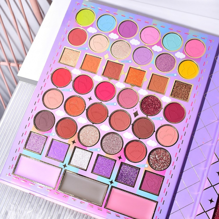 Set 8 Produse de Machiaj, KEVIN &amp; COCO, Violet Fairy, 51 culori, 19.5 x 24.5 x 2.5 cm [2]