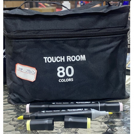 Articole si accesorii birou - Set 80 Markere cu Alcool Touch Room, Geanta Inclusa, Flippy, Multicolor