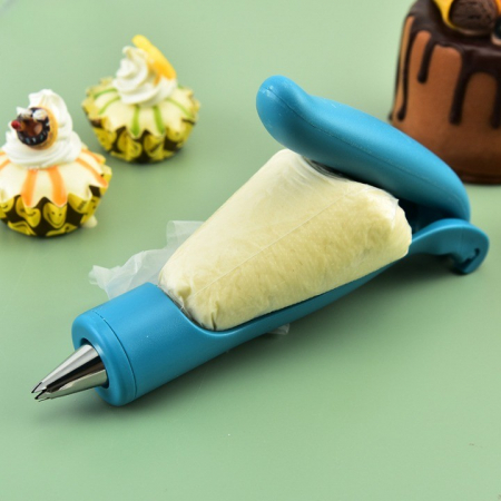 Set Accesorii Decorare Prajituri si Torturi, Flippy, 5 Capete pentru Modele, 21.7x18.8 cm, Ustensila Manuala pentru Ornare, Albastru [4]