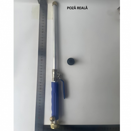 Set Accesoriu cu Presiune Reglabila, Flippy, pentru Furtun, cu Duze si Conector, Pulverizator de Apa, Tija de Stropit, 46.5 cm Lungime, Albastru [10]