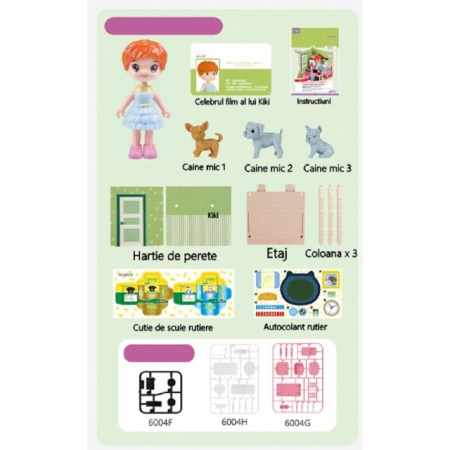 Set adapost pentru animalute Flippy, casa de papusi cu mobilier si ustensile, activitati distractive [3]