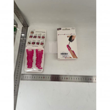 Set Aplicator Unghii, Flippy, 26 Protectii pentru Oja, 10 Dimensiuni, Reutilizabile, 15x2.4x8.8 cm, Roz [1]