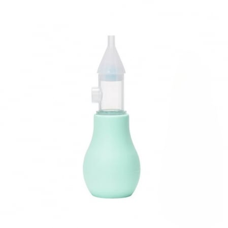 Articole hranire copii - Set Aspirator Nazal pentru Copii, Flippy, Manual, Anti-Reflux, cu Pompita, Usor de Curatat, Varf din Silicon, 11.2x4cm, Verde