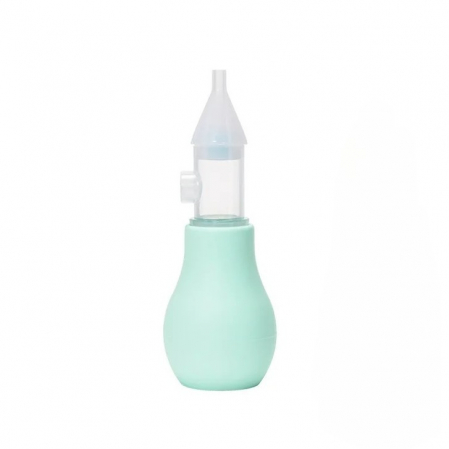 Bebe și îngrijire - * LICHIDARE STOC * Set Aspirator Nazal pentru Copii, Flippy, Manual, Anti-Reflux, cu Pompita, Usor de Curatat, Varf din Silicon, 11.2x4cm, Verde