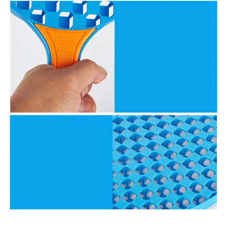 Set Badminton pentru Copii, Flippy, 2 Palete, 3 Mingi, Pentru Joaca si Antrenament, Albastru Portocaliu [2]