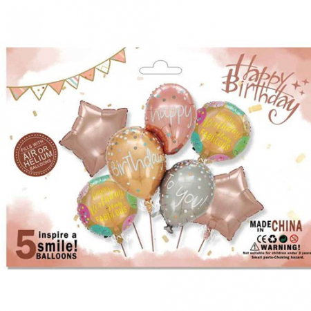 Articole petrecere - Set baloane folie pentru aniversare zi de nastere, model 2