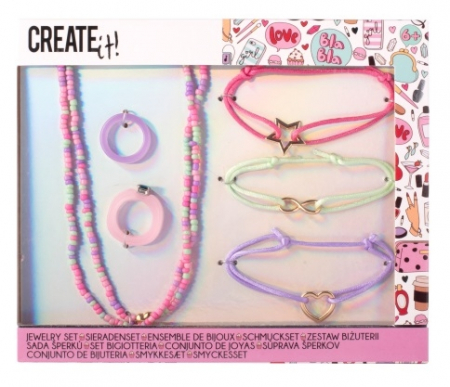 Set bijuterii de fetite cu coliere, cercei si bratari, Create It! [3]