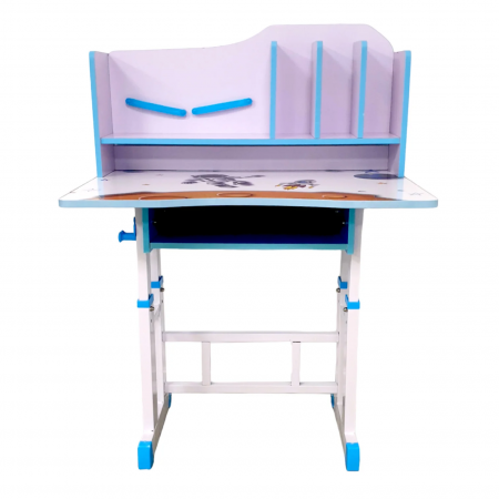 Set birou cu scaunel, alb, metal si MDF, 69 x 45 cm, reglabil pe inălțime, 3 ani + [3]