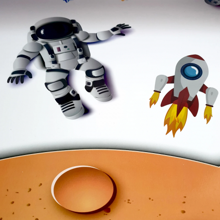 Set birou cu scaunel, alb, metal si MDF, 69 x 45 cm, reglabil pe inălțime, 3 ani + [6]