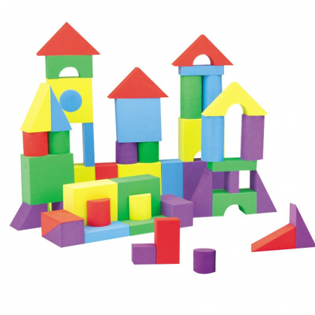 Jucarii, Copii & Bebe - Set Blocuri de Constructie din Spuma EVA, Flippy, 29 de Piese, Interactive, 24.5x16x3.7 cm, Multicolor