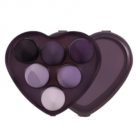 Accesorii Machiaj - Set Buretei Machiaj, Flippy, Premium, 6 bucati, mov