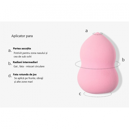 Set Buretei Machiaj, Flippy, Premium, nude, 3 bucati [8]